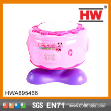 High Quality Plastic Pink Girls Toy Music Instrument Drums